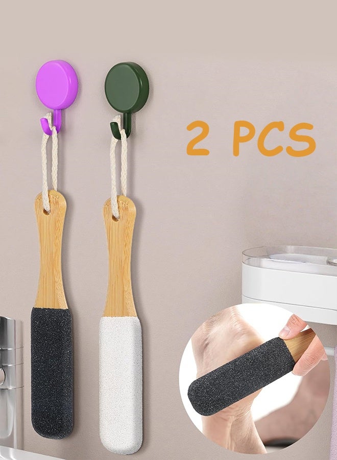 2Pcs Foot Callus Remover, Foot File Callus Remover, Natural Pumice Stone for Cracked Heels, Dual-Use Wet/Dry, Long-Lasting & Eco-Friendly Feet Care - Image 1