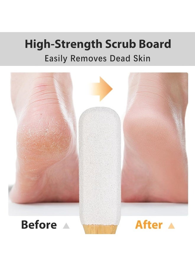 2Pcs Foot Callus Remover, Foot File Callus Remover, Natural Pumice Stone for Cracked Heels, Dual-Use Wet/Dry, Long-Lasting & Eco-Friendly Feet Care - Image 4