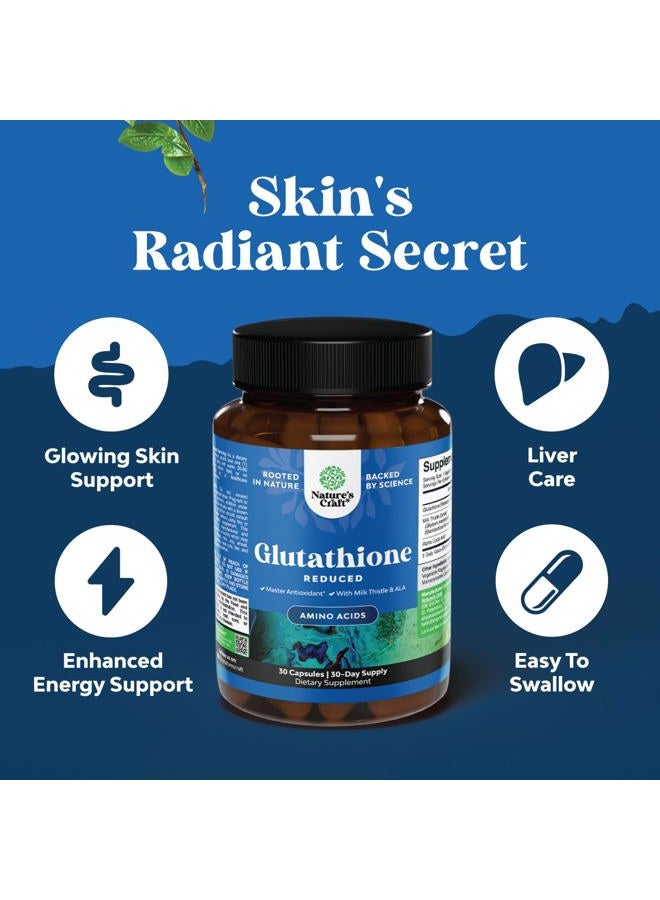 now مكمل الجلوتاثيون المخفض مع حليب الشوك - 500 ملغ لكل حصة بالإضافة إلى حمض ألفا ليبويك ومركب حليب الشوك سيلمارين لدعم الكبد وتحسين لون البشرة ودعم المناعة (30 حصة) - Image 3