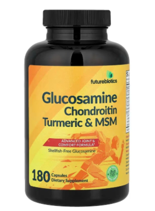 Futurebiotics, Glucosamine, Chondroitin, Turmeric & MSM, 180 Capsules - Image 1