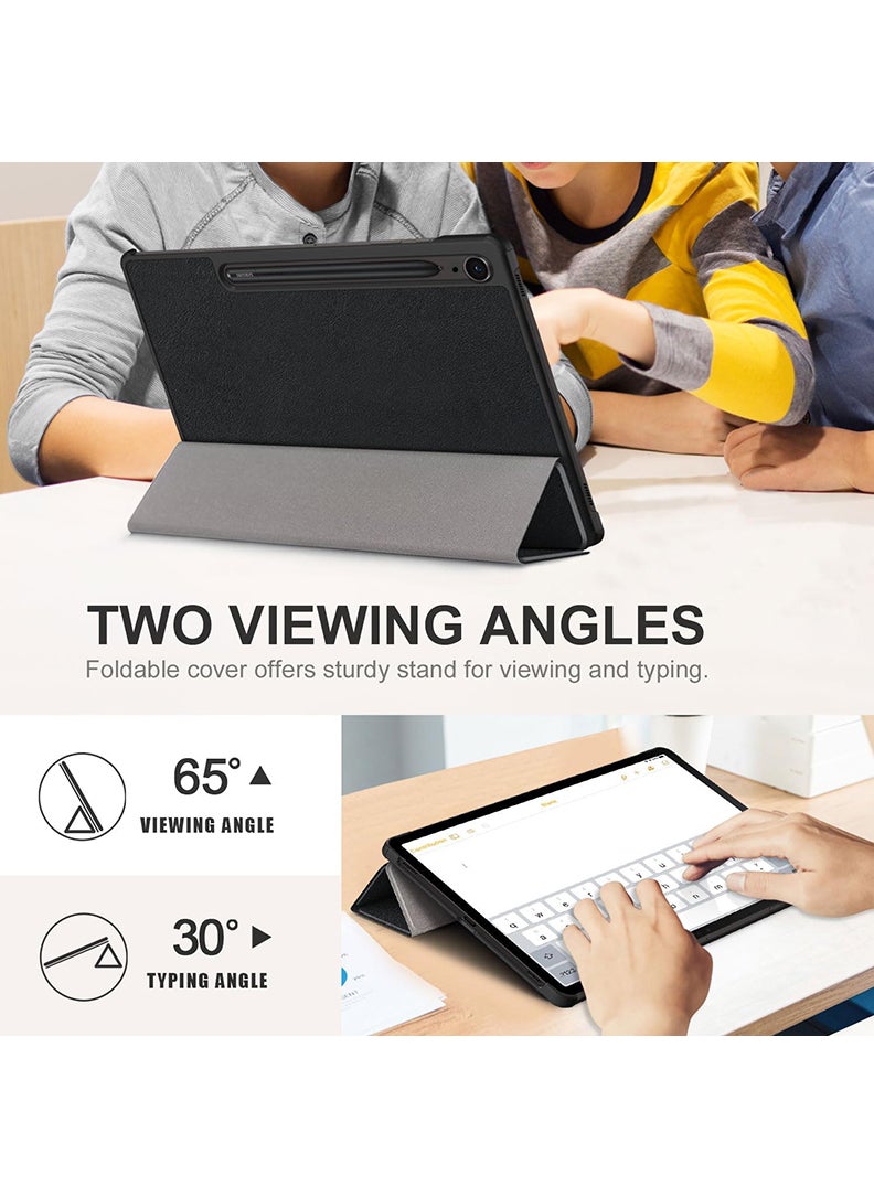 Theodor Protective Flip Case For Samsung Galaxy Tab S9 FE With Trifold Stand Auto Wake Sleep Shockproof Cover Night Market  - Image 3