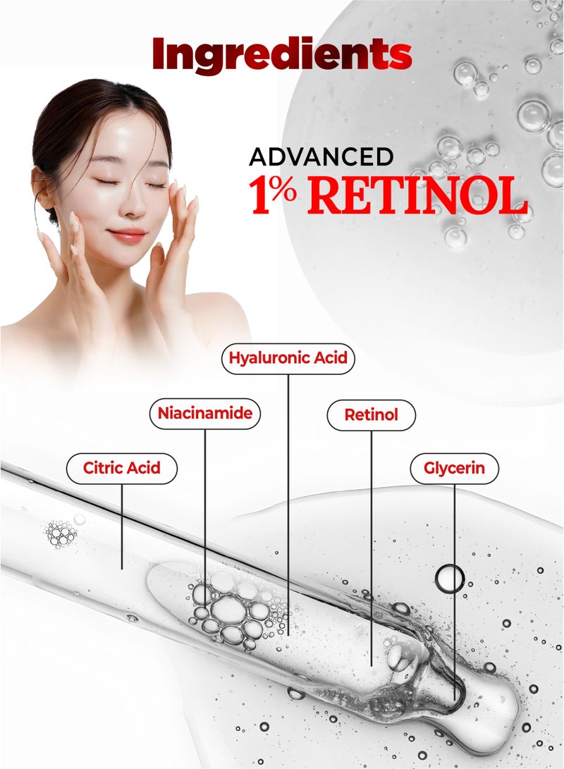 Malika Retinol + Glowing Serum 30ml | Anti Aging Serum for Face | Dark Spot Remover | Retinol Serum - Image 2