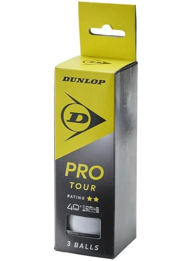دنلوب كرة Dunlop Racket Pro Tour +40، بيضاء، مقاس واحد
