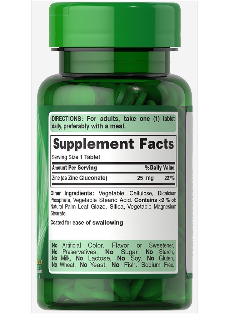 Zinc 25 mg 100 Tablets