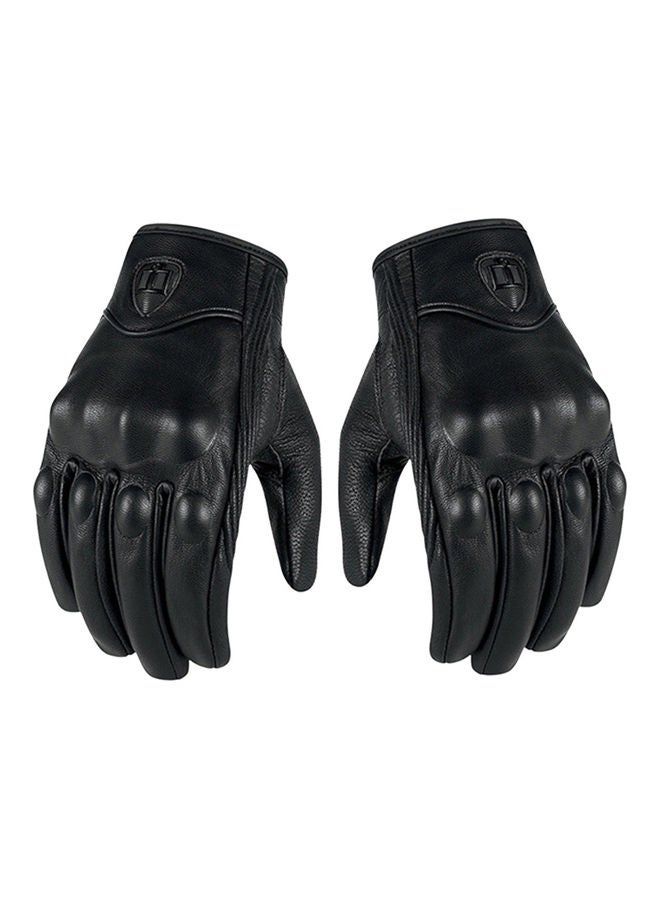 NIBEMINENT 1-Pair Protective Leather Full Finger Gloves  - Image 1