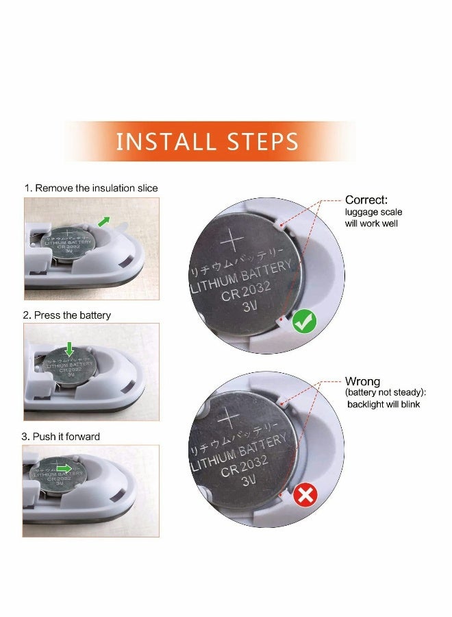 Suitcase Luggage Portable Digital Electronic Scale 110 Pound/ 50kg with Backlit and Tare Function Light Weigh for Travel - Image 5