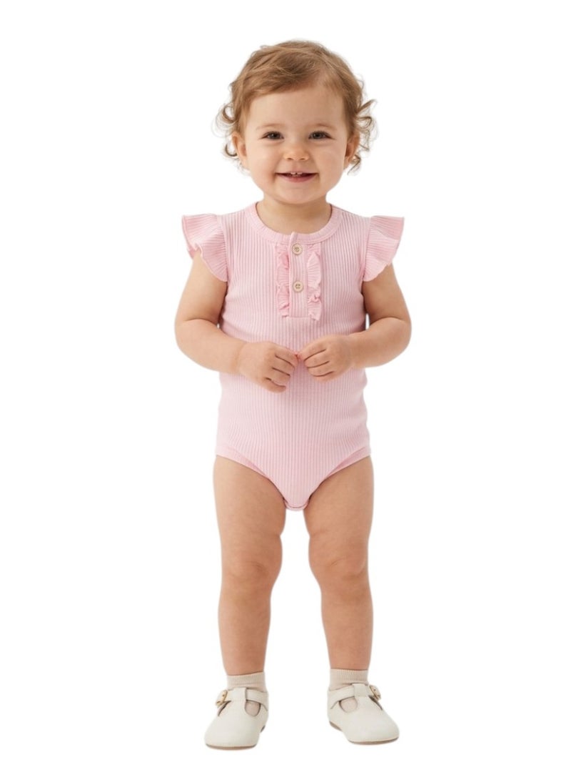 Bambimici Baby  Cotton Unicorn Bodysuit Short Sleeve  – 3-Piece Newborn Outfit - Image 2