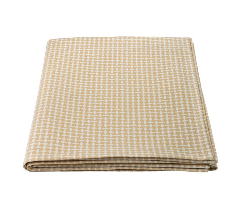 Water-Repellent Cotton Jute Tablecloth 145 x 240 cm, Decorative Check Diamond Dining Table Cover, Washable Rectangular Tablecloth for Kitchen, Dining Room, Parties & Everyday Use - Image 1