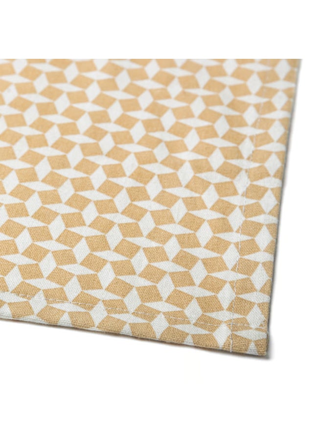 Water-Repellent Cotton Jute Tablecloth 145 x 240 cm, Decorative Check Diamond Dining Table Cover, Washable Rectangular Tablecloth for Kitchen, Dining Room, Parties & Everyday Use - Image 2