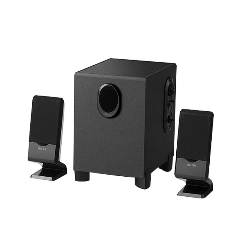 اديفير مكبرات صوت Edifier R101V 2.1 قناة خشبية للكمبيوتر مع مضخم صوت، 16 واط، مدخل AUX، أسود - Image 1