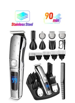 DOSCHER Hair Trimmer for Men,11 in 1 Mens Beard Grooming Kit,Electric Nose Hair Trimmer for Beard, Head, Face and Body, Cordless Hair Clipper Waterproof USB Rechargeable  - Image 1