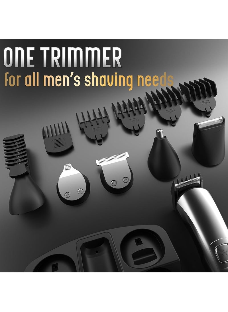 DOSCHER - Hair Trimmer for Men,11 in 1 Mens Beard Grooming Kit,Electric Nose Hair Trimmer for Beard, Head, Face and Body, Cordless Hair Clipper Waterproof USB Rechargeable - Image 1