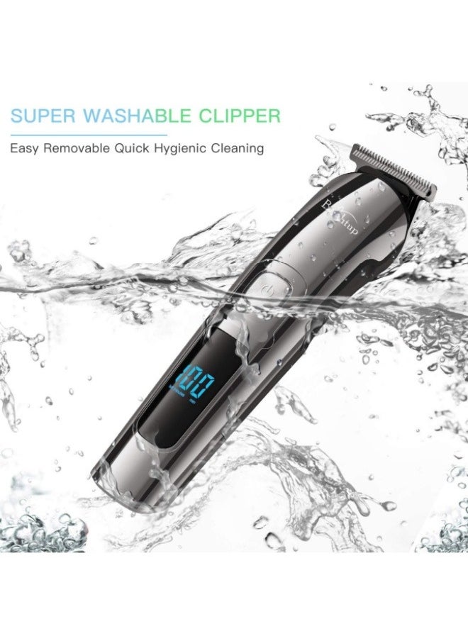 DOSCHER - Hair Trimmer for Men,11 in 1 Mens Beard Grooming Kit,Electric Nose Hair Trimmer for Beard, Head, Face and Body, Cordless Hair Clipper Waterproof USB Rechargeable - Image 1