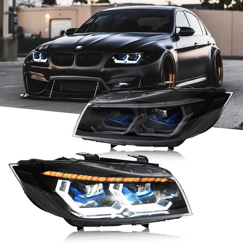 T TABC New M4 Style Headlamp Compatible with 20092012 BMW e90 Headlights 328i 335i xDrive 328xi 335d 335xi 4dr Sedan Accessories Sequential Not Fit ci is 2dr Convertible Coupe Xenon Ver
