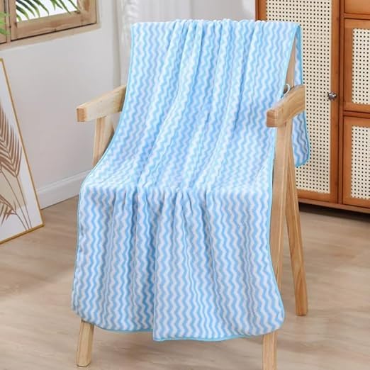 A'kin Akin Microfiber Towels for BathStripes Towel for Men and Women Coral Fleece Towel with Quick Water Absorbing Microfiber Towel Multipurpose Use as Bathroom Gym Yoga Multicolor 5 - Image 5