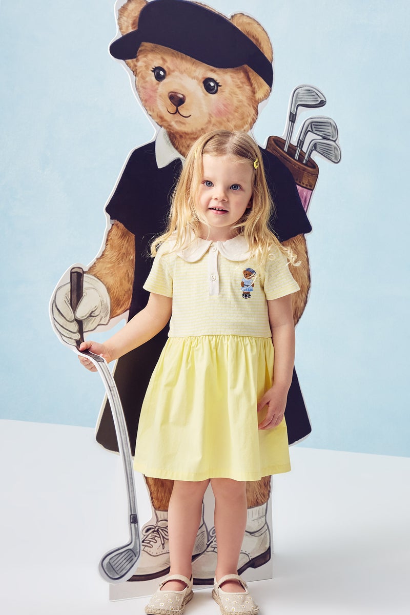 DeFacto Yellow BabyGirl Baby Girl Teddy Bear Dress Casual - Image 2