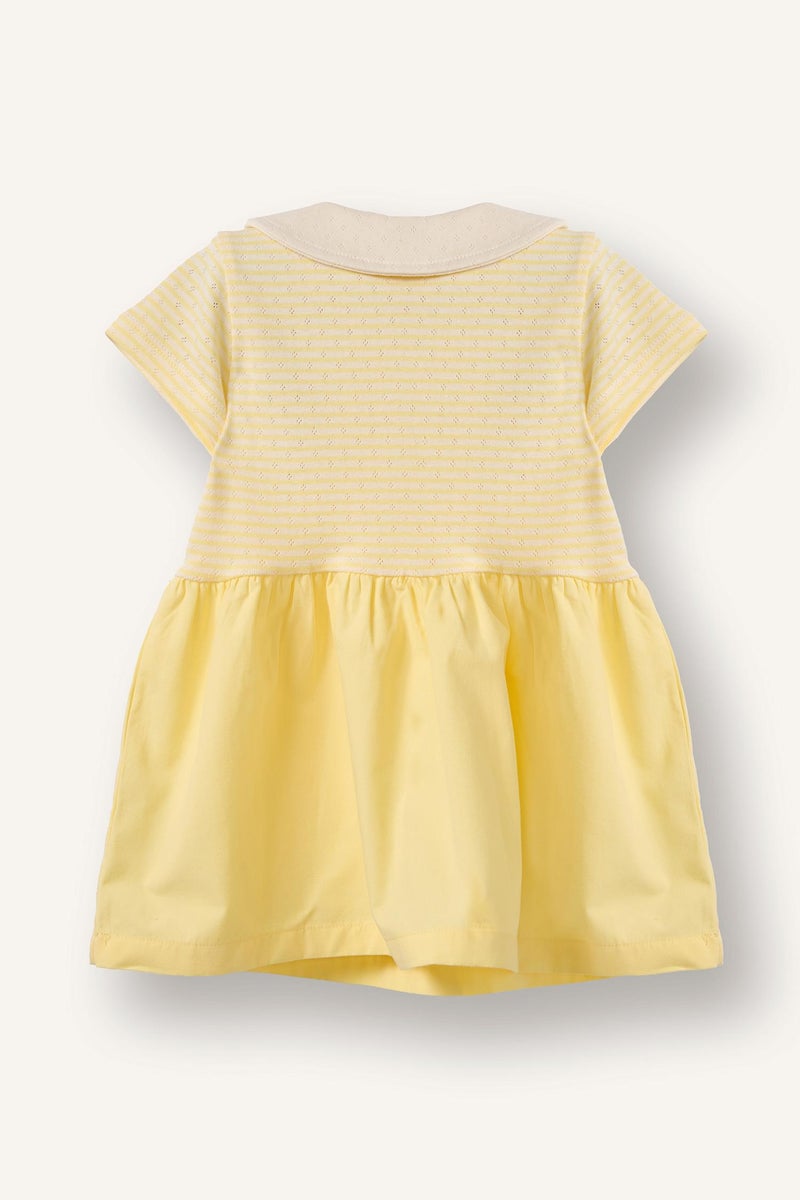 DeFacto Yellow BabyGirl Baby Girl Teddy Bear Dress Casual - Image 5