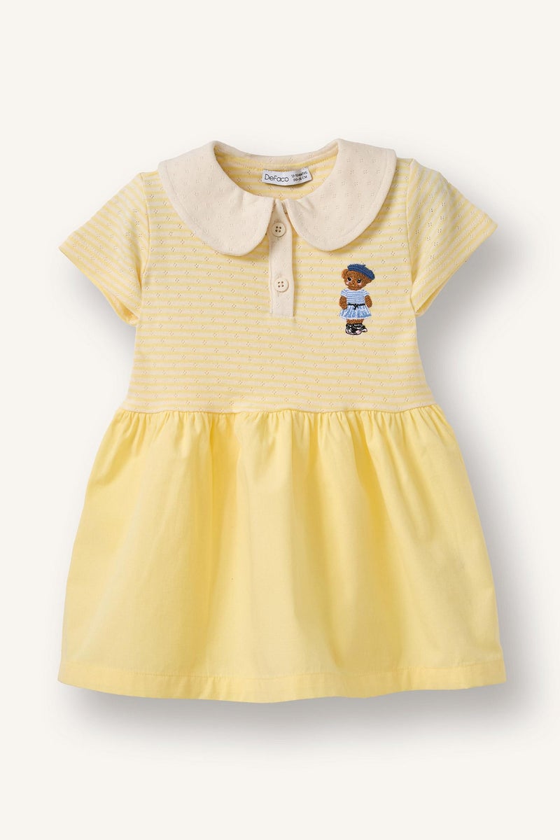 DeFacto Yellow BabyGirl Baby Girl Teddy Bear Dress Casual - Image 3