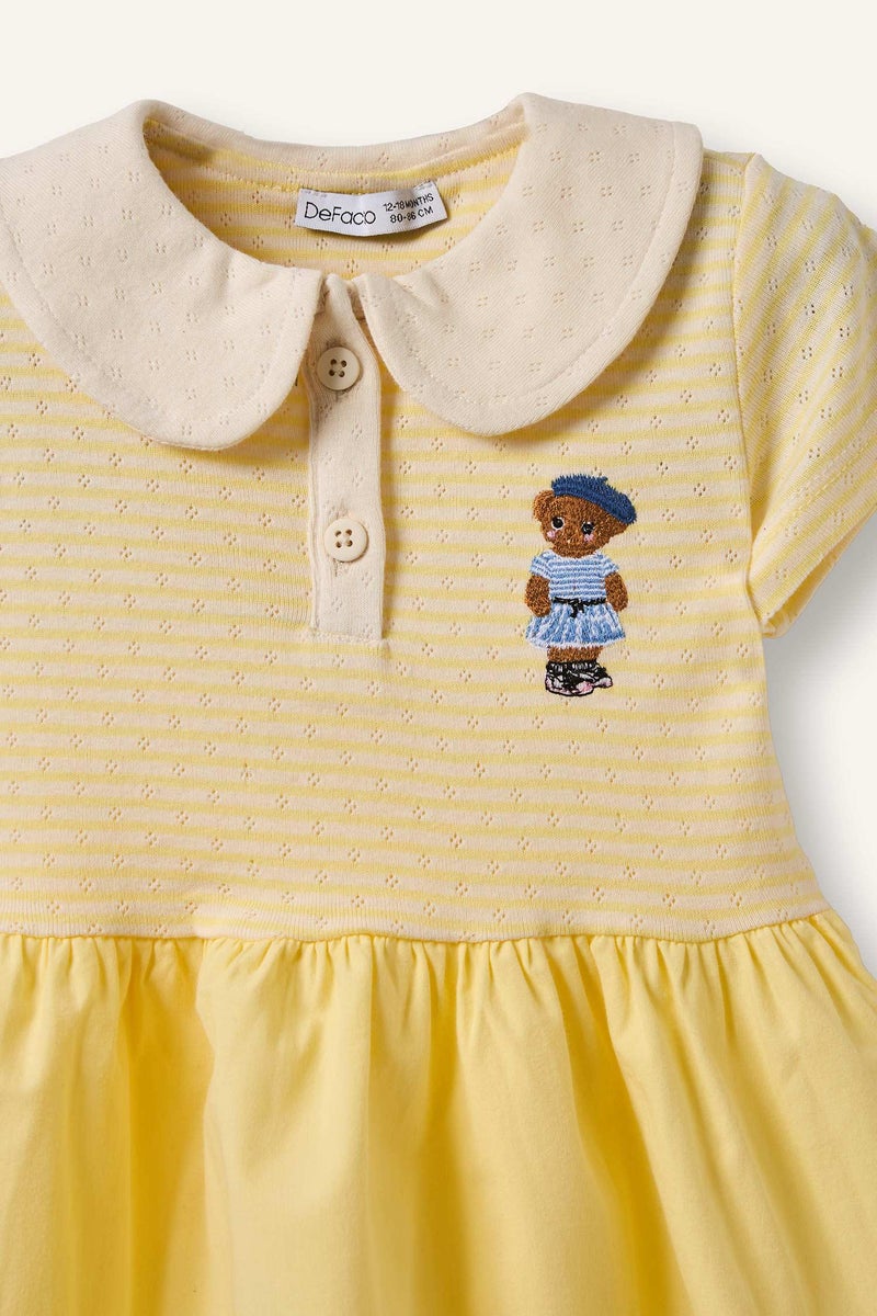 DeFacto Yellow BabyGirl Baby Girl Teddy Bear Dress Casual - Image 4