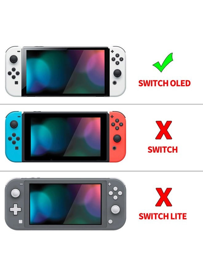 playvital AlterGrips Protective Slim Case for Nintendo Switch OLED, Ergonomic Grip Cover for Joycon, Dockable Hard Shell for Switch OLED w/Thumb Grip Caps & Button Caps - Black - Image 2