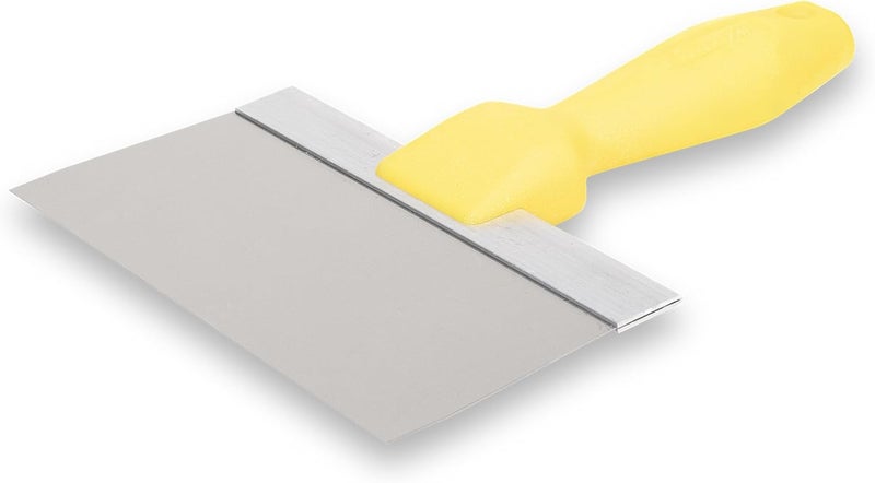 Walboard WAL-BOARD TOOLS Yellow Plastic Handle Drywall Taping Knife, 8 Inch Stainless Steel Blade, Made in The USA, 021-038 - Image 1