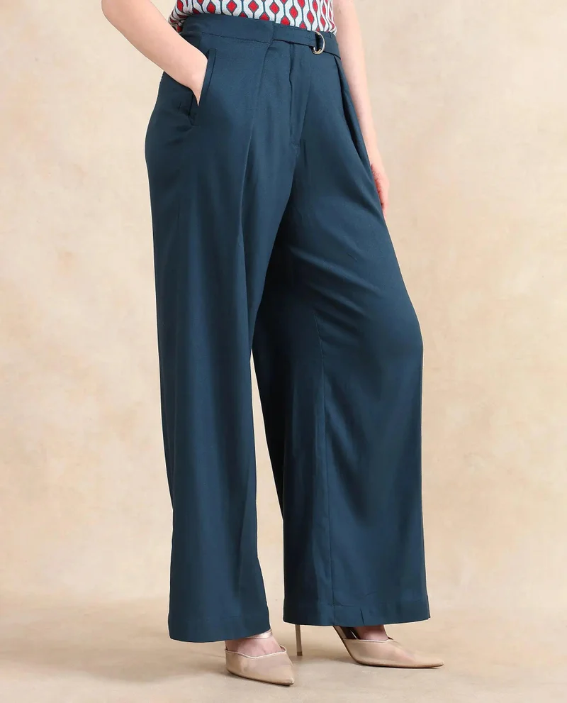 Rareism Women's Wide Fit Plain Trouser