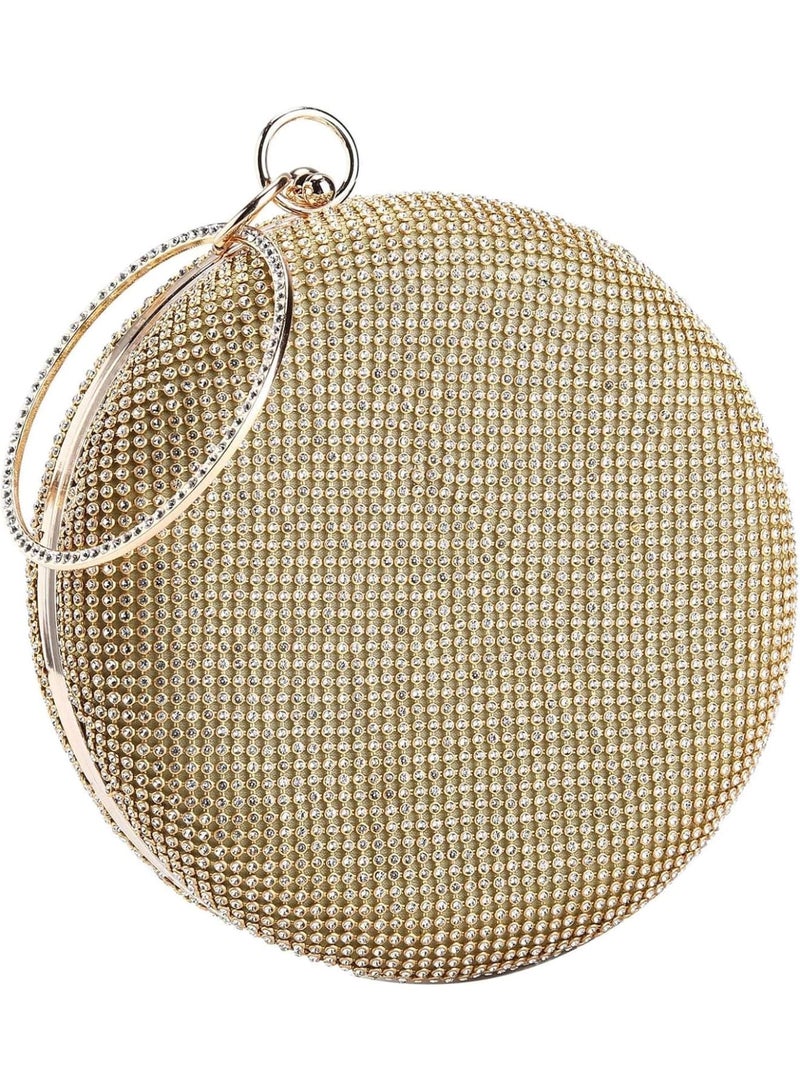 SOLARAE Women Crystal Evening Clutch Bag, Sparkly Wristlet Wedding Prom Party Purse Handbags, Party Prom Wedding Bag, for Wedding and Party - Image 4