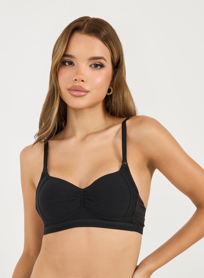 Styli Pack of 2 - Padded Non Wired Comfort T-Shirt Bra  - Image 2