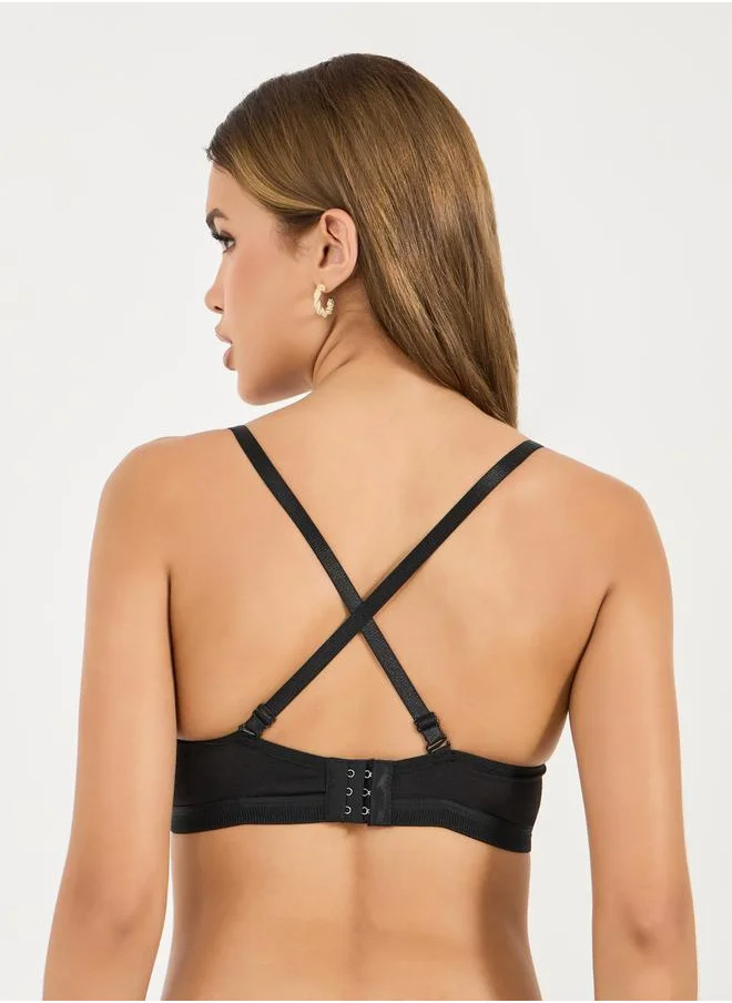 Styli Pack of 2 - Padded Non Wired Comfort T-Shirt Bra