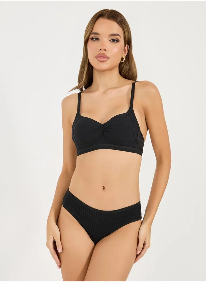 Styli Pack of 2 - Padded Non Wired Comfort T-Shirt Bra