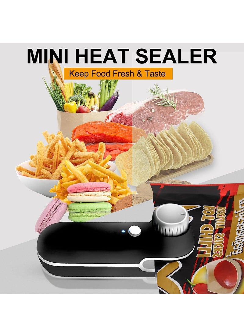 SOLARAE Mini Bag Sealer, 2 in 1 USB Rechargeable Heat Sealer and Cutter, Mini Chip Bag Sealer Heat Seal - Image 4