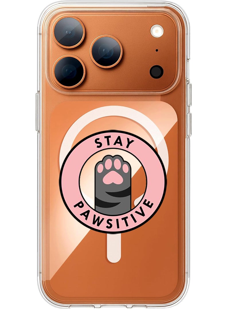 Theodor Magnetic Case for Apple iPhone 17 Pro Max Compatible with MagSafe Wireless Charging, Shockproof Phone Bumper Cover - talk less do more - White - Image 1