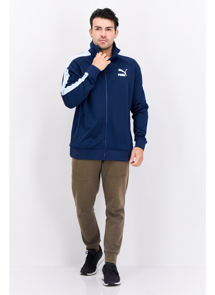PUMA Men Sportswear Fit T7 Long Sleeves Training Track Sweatshirt, Navy  - Image 3