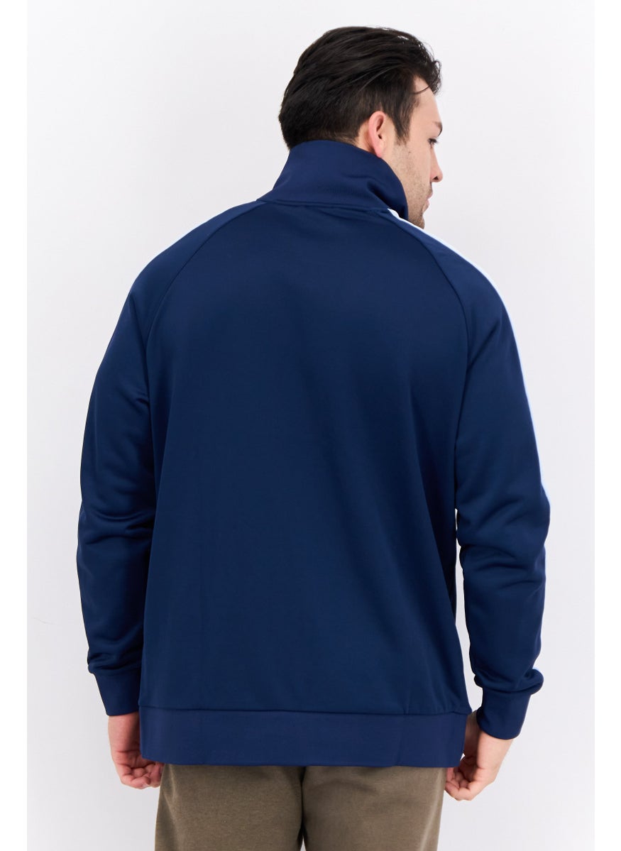 PUMA Men Sportswear Fit T7 Long Sleeves Training Track Sweatshirt, Navy  - Image 2