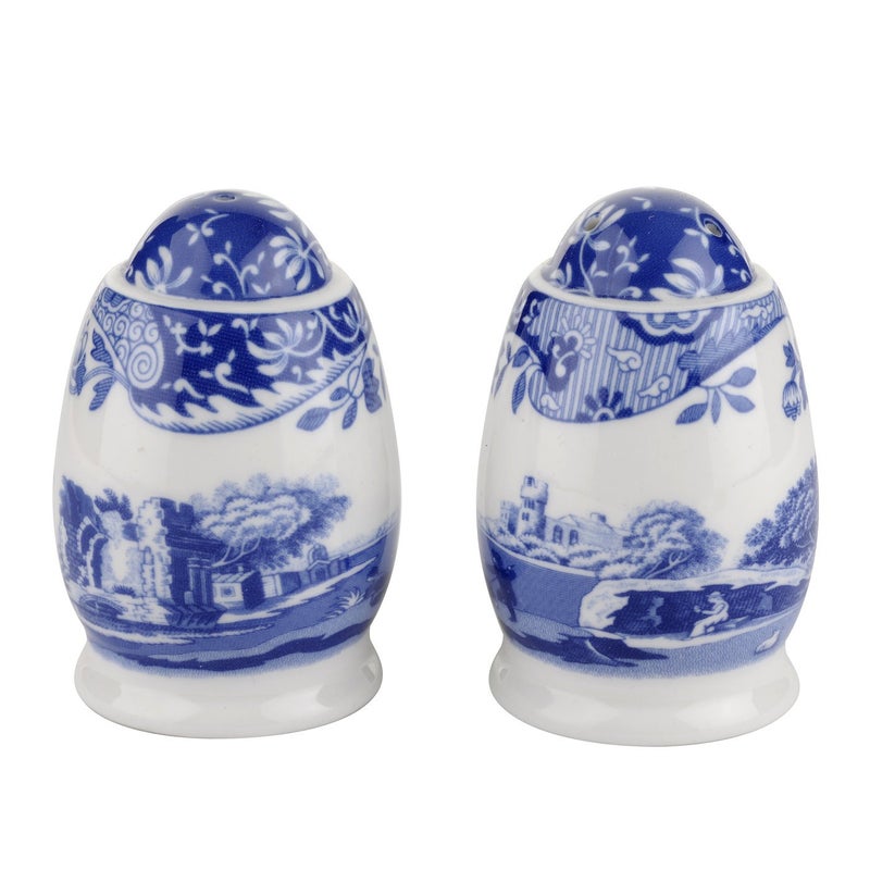 Portmeirion Portmeirion Spode Blue Italian Salt and Pepper Shakers | Salt and Pepper Set for Kitchen and Tabletop | Measures 3 Inches | Made from Fine Porcelain | Classic Home Dcor  - Image 1