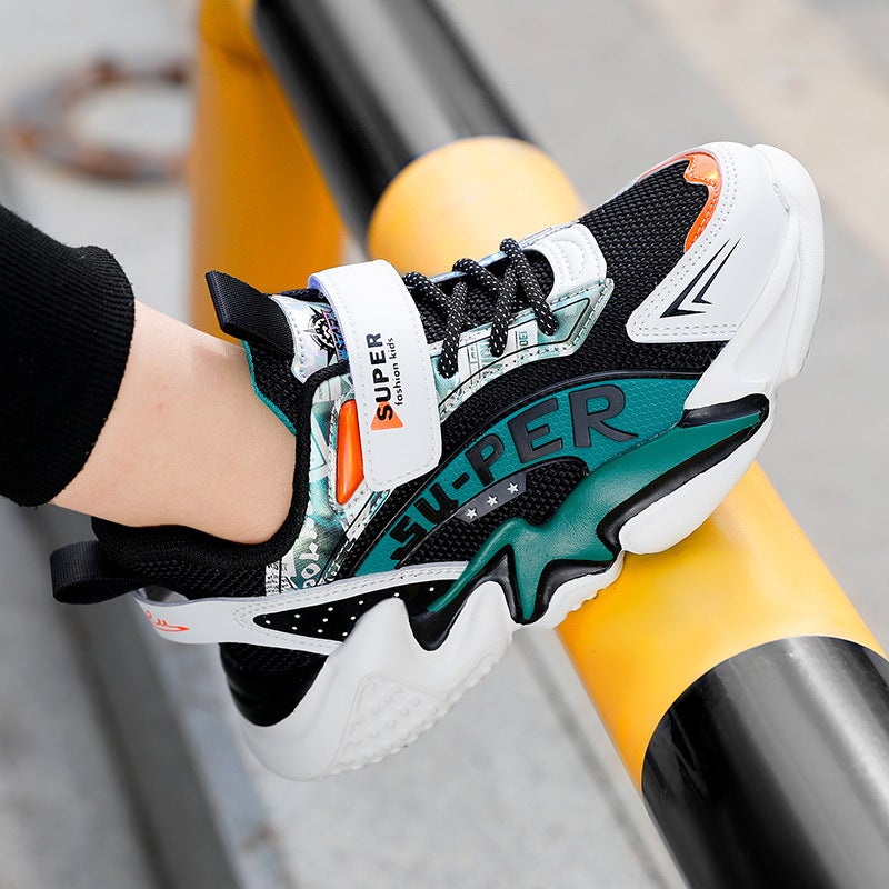 Fujian Manufacturers Boys Net Shoes 2022 New Spring Mesh Breathable Shoes Children'S Net Shoes Soft Bottom Medium And Large Children - Image 4