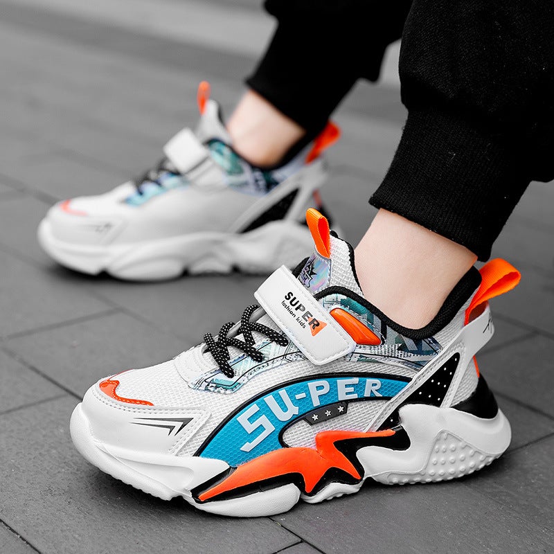 Fujian Manufacturers Boys Net Shoes 2022 New Spring Mesh Breathable Shoes Children'S Net Shoes Soft Bottom Medium And Large Children - Image 2