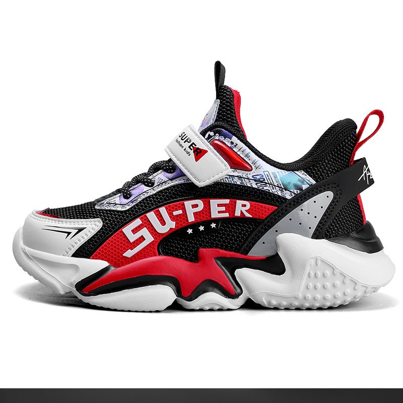 Fujian Manufacturers Boys Net Shoes 2022 New Spring Mesh Breathable Shoes Children'S Net Shoes Soft Bottom Medium And Large Children - Image 1
