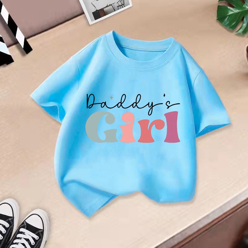 2026 New Style Girls' T-Shirt Cotton Summer Trendy Short-Sleeved Cartoon Print Top Children'S Clothing Fashion - Image 1
