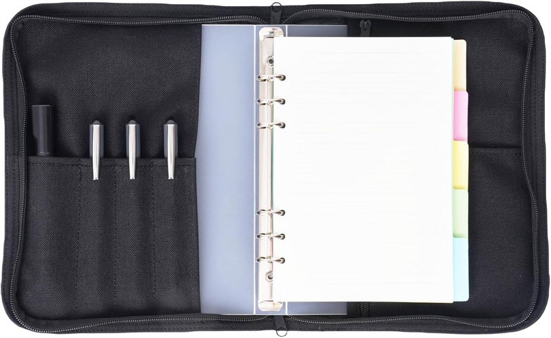 VEPKOIT Military Notebook Cover with 6 Ring Binder, Military Padfolio Ring Binder with Zippered Portfolio Organizer, Detachable A5 Notebook Holder and Travelers Notebook Cover,Tactical Notebook Cover for Army - Image 2