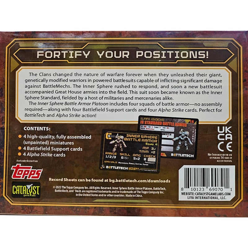 Catalyst Game Labs Battletech Inner Sphere Battle Armor Pack, Strategy Board Game, for 1+ Players and Ages 14+ - Image 2