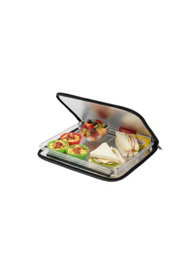 Tray Thermal Bag 45×40 cm – Large Rectangular Insulated Food Carrier, Waterproof Leakproof Thermal Storage Bag for Hot & Cold Food Trays (26–34L Capacity)-Black - Image 3