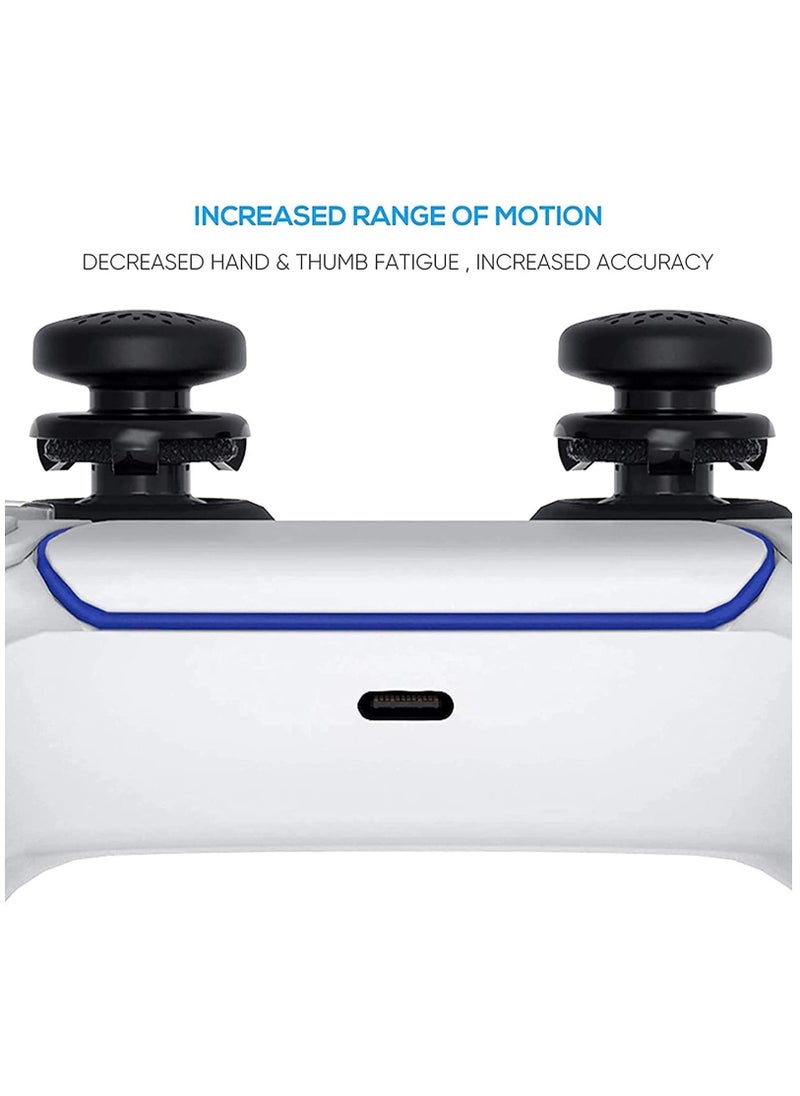 Accessories Kit Bundle for PS5 Compatible with DualSense Controller, Thumb Grips Sticks Joystick + L2 R2 Trigger Extender+D-pad Button for Playstation 5 Controller, Anti-Slip Replacement Parts