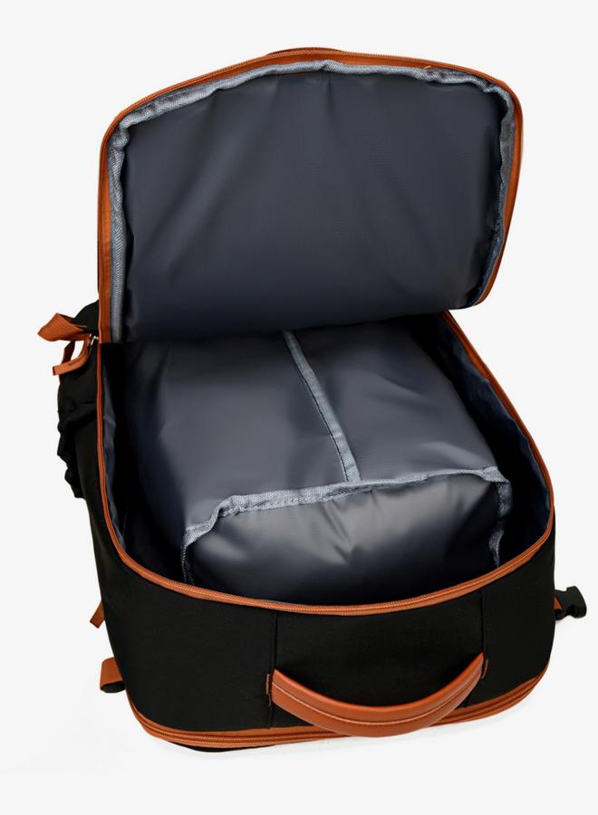 Take Two Black Contrast Binding Zip Closure Backpack - Image 4