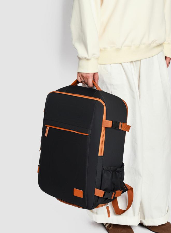 Take Two Black Contrast Binding Zip Closure Backpack - Image 5