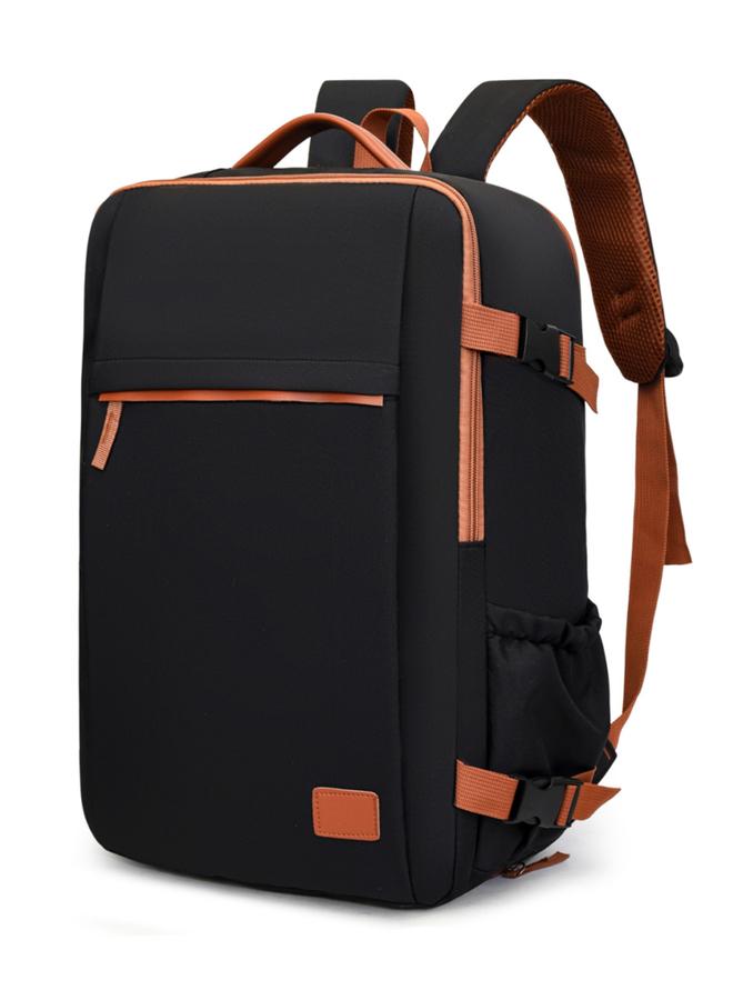 Take Two Black Contrast Binding Zip Closure Backpack - Image 3