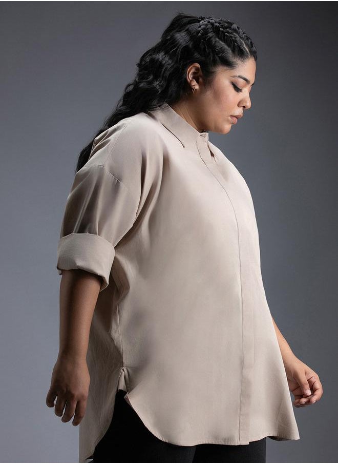 Plus Size Classic Spread Collar Oversized Casual Shirt - pzsku/Z4362191357C402F701DBZ/45/_/1733818922/252e42fe-d955-4922-893b-769fd9dd95fc