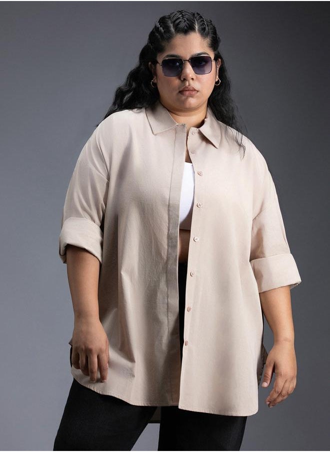 Plus Size Classic Spread Collar Oversized Casual Shirt - pzsku/Z4362191357C402F701DBZ/45/_/1733818936/d58f5cee-c741-4d86-961e-2785727f3ba6