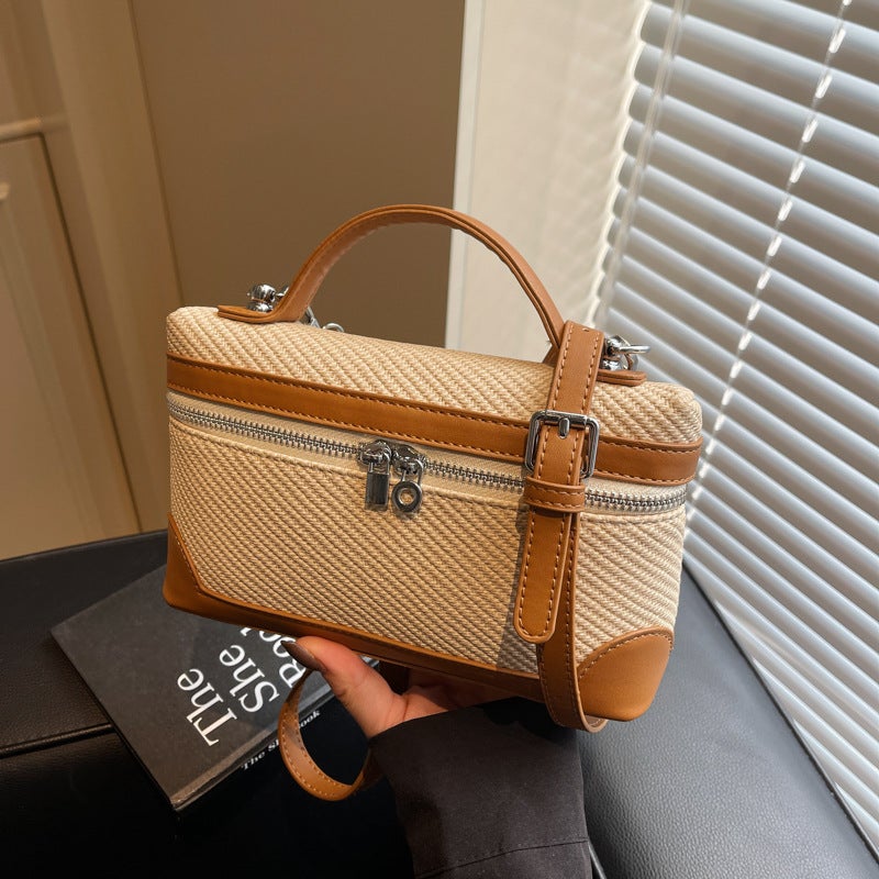 Portable Trendy Briefcase Women'S 2025 Spring New Fashionable Casual Shoulder Crosbody Bag Korean Style Niche High-End Sense - Image 2