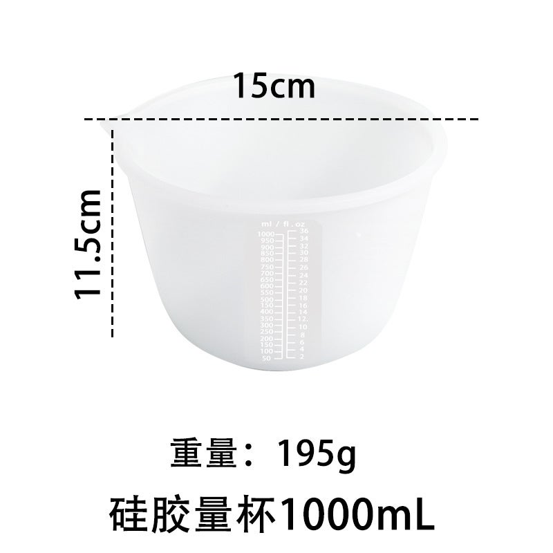 Crystal Drop Glue Epoxy Resin Silicone Measuring Cup Glue Mixing Tool Stirring Rod Silicone Mold Set - Image 1